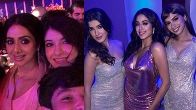 Sridevi with her daughters Janhvi, Khushi and niece Shanaya Sridevi with her daughters Janhvi, Khushi and niece Shanaya