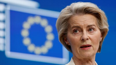 European Commission President Ursula von der Leyen attends a press conference after a European Union leaders' special summit. (REUTERS File)
