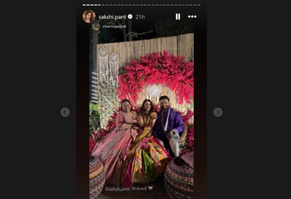 Rishabh Pant at his sister Sakshi's mehendi ceremony Rishabh Pant at his sister Sakshi's mehendi ceremony