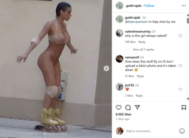 Bianca Censori made headlines with her daring photoshoot in Italy. (Instagram/ Gadir Rajab) Bianca Censori made headlines with her daring photoshoot in Italy. (Instagram/ Gadir Rajab)