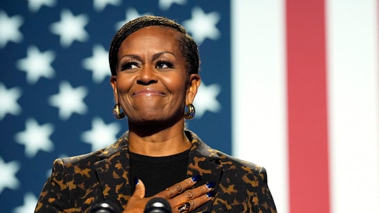 Michelle Obama reveals her podcast with Craig Robinson, 'IMO,' launching Wednesday. (AP Photo/Jacquelyn Martin, File) (AP)