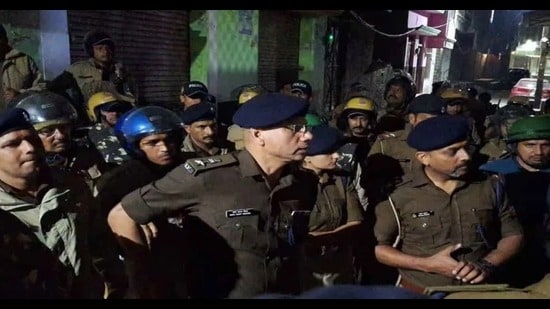 Udham Singh Nagar SSP, Manikant Mishra, led a raid in the early hours of Monday in Fatehganj East town of Bareilly district. (HT Photo)
