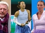Boris Becker was speechless in reaction to Zheng Qinwen's warm-up controversy with Marta Kostyuk.
