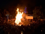 Holika Dahan 2025: On March 13, 2025, Hindus celebrate Holika Dahan, marking the victory of good over evil.(ANI)