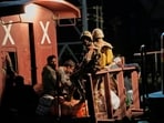 A special train, organized by the army for the wounded and survivors rescued by security forces from a passenger train attacked by insurgents, arrives at a railway station in Much, in Pakistan's southwestern Balochistan province, Wednesday, March 12, 2025. 