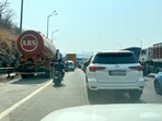 Traffic jam on Mumbai-Pune Expressway ahead of Holi. Traffic jam on Mumbai-Pune Expressway ahead of Holi.