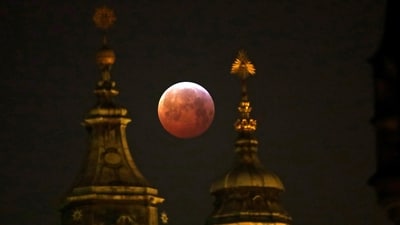 Blood Moon: It is the first total lunar eclipse since 2022, but there will be another this September. (REUTERS)