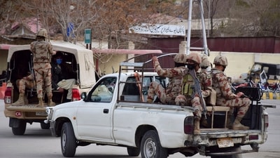Pakistani soldiers arrive at the railway station to assist victims and survivors rescued by security forces from a train attacked by insurgents in Quetta, Pakistan, Wednesday, March 12, 2025. (AP) Pakistani soldiers arrive at the railway station to assist victims and survivors rescued by security forces from a train attacked by insurgents in Quetta, Pakistan, Wednesday, March 12, 2025. (AP)