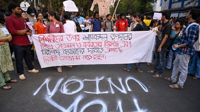 Students of Jadavpur University and other Left student organisations stage a rally to demand the Government announce the student union election date in colleges and allegedly protest against TMC members and education minister Bratya Basu for the March 1 violent clash at JU campus in Kolkata, (Samir Jana/ HT File) Students of Jadavpur University and other Left student organisations stage a rally to demand the Government announce the student union election date in colleges and allegedly protest against TMC members and education minister Bratya Basu for the March 1 violent clash at JU campus in Kolkata, (Samir Jana/ HT File)