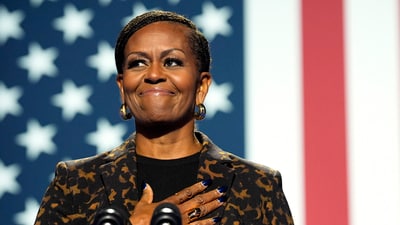 Michelle Obama reveals her podcast with Craig Robinson, 'IMO,' launching Wednesday. (AP Photo/Jacquelyn Martin, File) (AP) Michelle Obama reveals her podcast with Craig Robinson, 'IMO,' launching Wednesday. (AP Photo/Jacquelyn Martin, File) (AP)