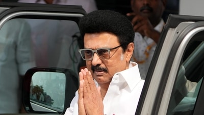 Tamil Nadu chief minister MK Stalin arrives to participate in an all-party meeting. (PTI file) Tamil Nadu chief minister MK Stalin arrives to participate in an all-party meeting. (PTI file)