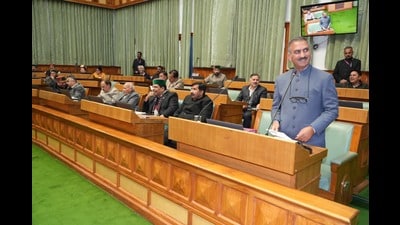 Per Capita Income (PCI) at current prices for FY2024-25 is estimated at  ₹2.57 lakh against  ₹2.34 lakh in FY2023-24 showing a growth of 9.6 per cent in FY2024-25. This was stated in the Economic Survey 2024-25, tabled in assembly by Himachal chief minister Sukhvinder Singh Sukhu, who also hold the finance portfolio on Thursday. (HT Photo)