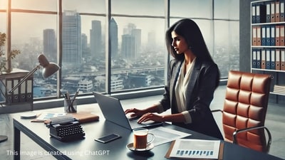 A woman’s post about how it is to work while residing in Delhi has gone viral (representative image created using AI). (ChatGPT) A woman’s post about how it is to work while residing in Delhi has gone viral (representative image created using AI). (ChatGPT)