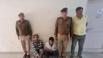 The accused in police custody in Panchkula on Thursday. (HT Photo) The accused in police custody in Panchkula on Thursday. (HT Photo)