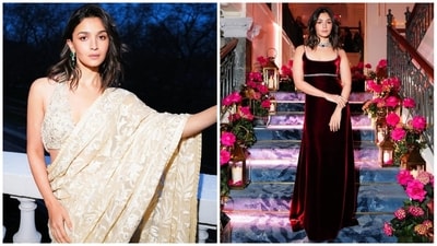 Last year, Alia Bhatt hosted the Hope Gala in London to raise funds for underprivileged adolescents in India through the Salaam Bombay Foundation. The actor’s two looks from the night – a white saree and a wine gown – grabbed attention. She wore both the ensembles with glittering jewels and striking glam, leaving her shoulder-length tresses loose.&nbsp; (Instagram)