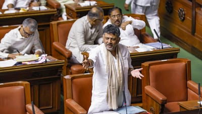 Karnataka deputy chief minister DK Shivakumar. (PTI) Karnataka deputy chief minister DK Shivakumar. (PTI)