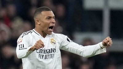 Kylian Mbappe played a starring role in Real Madri's win over Atletico Madrid in Champions League