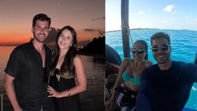 Caio Gomes, his wife Fernanda Diniz, along with 56 passengers and 3 crew members, were left stranded at sea. (Instagram/@FernandaDiniz)