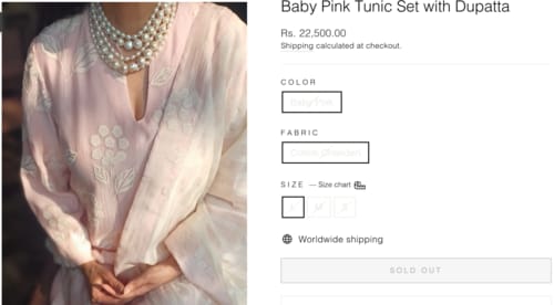 Alia's kurta set comes with a price tag of  ₹22,500. (withlovemana.com)