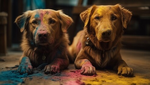 Holi can be dangerous for animals due to toxic colours and loud noises. (Freepik) Holi can be dangerous for animals due to toxic colours and loud noises. (Freepik)
