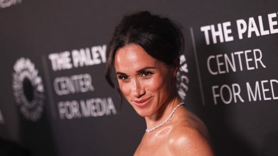 Meghan Markle, Duchess of Sussex arrives for The Paley Center for Media gala honoring actor and director Tyler Perry, at the Beverly Wilshire Hotel in Beverly Hills on December 4, 2024. (AFP)