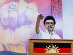 Tamil Nadu Chief Minister MK Stalin addresses a gathering during a public meeting, in Tiruvallur district of Tamil Nadu. Tamil Nadu Chief Minister MK Stalin addresses a gathering during a public meeting, in Tiruvallur district of Tamil Nadu.