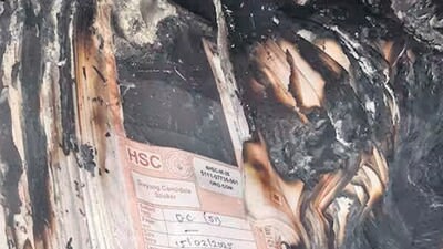 175 Class 12 Commerce answer sheets burnt at teacher’s home 175 Class 12 Commerce answer sheets burnt at teacher’s home