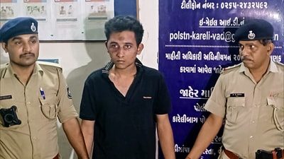 Police arrested the accused, Rakshit Ravish Chaurasia, the driver of the speeding car that collided with multiple two-wheelers, resulting in the death of a woman and injuries to several others, in Vadodara on Thursday. (ANI) Police arrested the accused, Rakshit Ravish Chaurasia, the driver of the speeding car that collided with multiple two-wheelers, resulting in the death of a woman and injuries to several others, in Vadodara on Thursday. (ANI)