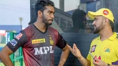 Venkatesh revealed the chat he had with the CSK great about the tactics that Dhoni used to dismiss him in a match during IPL 2023. (BCCI) Venkatesh revealed the chat he had with the CSK great about the tactics that Dhoni used to dismiss him in a match during IPL 2023. (BCCI)