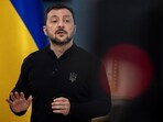 Ukrainian President speaks during a press briefing, amid Russia's attack on Ukraine, in Kyiv, Ukraine March 15, 2025.  