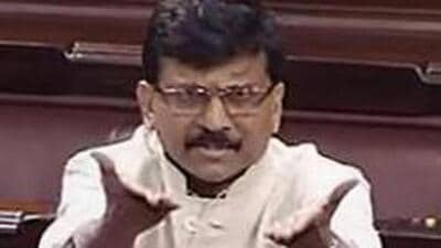 **EDS: TV GRAB** New Delhi: Shiv Sena member Sanjay Raut speaks in the Rajya Sabha during the Winter Session of Parliament, in New Delhi, Wednesday, Dec. 11, 2019. (RSTV/PTI Photo) (PTI12_11_2019_000114B) (PTI) **EDS: TV GRAB** New Delhi: Shiv Sena member Sanjay Raut speaks in the Rajya Sabha during the Winter Session of Parliament, in New Delhi, Wednesday, Dec. 11, 2019. (RSTV/PTI Photo) (PTI12_11_2019_000114B) (PTI)