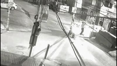 A CCTV grab of the incident in Amritsar on Saturday. (PTI) A CCTV grab of the incident in Amritsar on Saturday. (PTI)