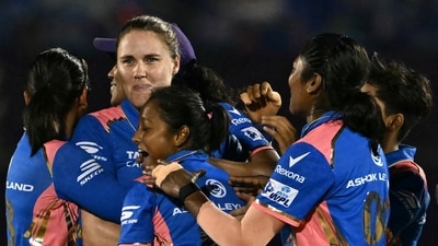 The run-chase began in similar fashion as DC lost their openers early. Sciver-Brunt removed skipper Lanning (13) and Shafali Verma (4) fell to Shabnim Ismail. (AFP) The run-chase began in similar fashion as DC lost their openers early. Sciver-Brunt removed skipper Lanning (13) and Shafali Verma (4) fell to Shabnim Ismail. (AFP)