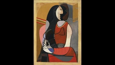 Face-to-face with oneself: Seated Woman by Pablo Picasso; 1927. (Artists Rights Society) Face-to-face with oneself: Seated Woman by Pablo Picasso; 1927. (Artists Rights Society)