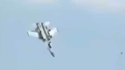 Chinese naval fighter jet crashes, pilot ejects successfully. Chinese naval fighter jet crashes, pilot ejects successfully.