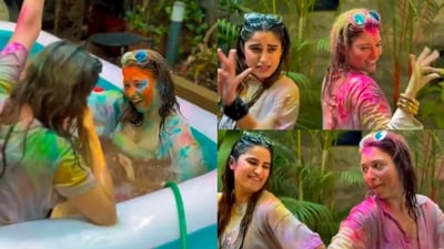 Tamannaah Bhatia and Rasha Thadani's Holi celebrations Tamannaah Bhatia and Rasha Thadani's Holi celebrations