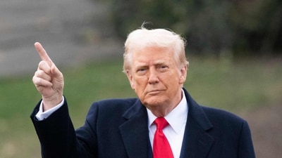 US President Donald Trump spoke to a crowd at the Justice Department and criticised those who opposed him (AFP) US President Donald Trump spoke to a crowd at the Justice Department and criticised those who opposed him (AFP)