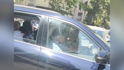 Schoolboy drove SUV in traffic with classmates, sparking outrage over road safety and parental negligence. (Instagram/Prateek Singh)