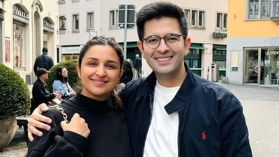 Parineeti Chopra cheered for Raghav Chadha as he completed the leadership program. Parineeti Chopra cheered for Raghav Chadha as he completed the leadership program.
