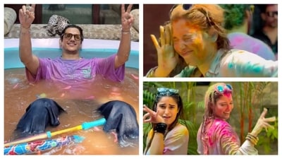 Vijay Varma, Tamannaah Bhatia and Rasha Thadani were all celebrating Holi together on Friday, Actually, not really. Vijay Varma, Tamannaah Bhatia and Rasha Thadani were all celebrating Holi together on Friday, Actually, not really.
