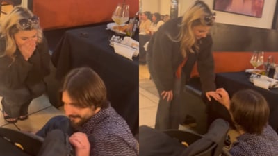 A paraplegic man moved users to tears by sliding out of his wheelchair to propose to his girlfriend. (Instagram/michaelmaze727) A paraplegic man moved users to tears by sliding out of his wheelchair to propose to his girlfriend. (Instagram/michaelmaze727)