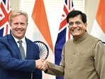 Union Minister Piyush Goyal and New Zealand minister Todd McClay during a meeting. Union Minister Piyush Goyal and New Zealand minister Todd McClay during a meeting.