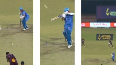Sachin Tendulkar displayed some vintage upper-cuts. (Twitter) Sachin Tendulkar displayed some vintage upper-cuts. (Twitter)