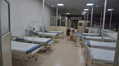 The deceased, identified as Manasvi, a resident of Tri Nagar, was admitted on March 10 with complaints of fever. (HT Photo)