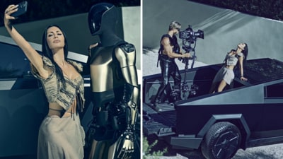 Kim Kardashian's recent post with a Tesla Cybertruck sparked backlash on social media. (Instagram/kimkardashian) Kim Kardashian's recent post with a Tesla Cybertruck sparked backlash on social media. (Instagram/kimkardashian)