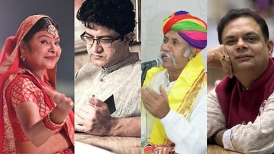 Malini Awasthi, Prasoon Joshi, Anwar Khan Manganiyar and Yatindra Mishra (Instagram) Malini Awasthi, Prasoon Joshi, Anwar Khan Manganiyar and Yatindra Mishra (Instagram)