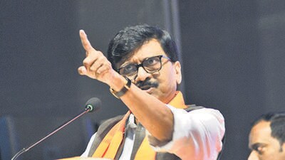 Mumbai, India - March 09, 2025: shivsena UBT MP Sanjay Raut is seen addressing the workers at the ShivSena UBT in workers' rally at Kalidas Hall in Mulund Mumbai in the backdrop of the upcoming municipal elections ,in Mumbai,in Mumbai, India, on, Sunday, March -09, 2025. ( Praful Gangurde /HT Photo ) Mumbai, India - March 09, 2025: shivsena UBT MP Sanjay Raut is seen addressing the workers at the ShivSena UBT in workers' rally at Kalidas Hall in Mulund Mumbai in the backdrop of the upcoming municipal elections ,in Mumbai,in Mumbai, India, on, Sunday, March -09, 2025. ( Praful Gangurde /HT Photo )