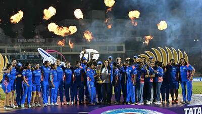 Mumbai Indians became two-time WPL champions as they defeated Delhi Capitals by 8 runs in the final on Saturday. (AFP) Mumbai Indians became two-time WPL champions as they defeated Delhi Capitals by 8 runs in the final on Saturday. (AFP)