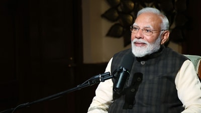 Prime Minister Narendra Modi speaks during a podcast with renowned computer scientist and podcaster Lex Fridman, in New Delhi on March 16. (ANI) Prime Minister Narendra Modi speaks during a podcast with renowned computer scientist and podcaster Lex Fridman, in New Delhi on March 16. (ANI)