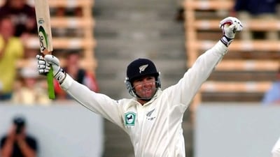 On this day, Nathan Astle played one of the most ferocious knocks in Test cricket history. (X Image/@Kiwiscricketfan) On this day, Nathan Astle played one of the most ferocious knocks in Test cricket history. (X Image/@Kiwiscricketfan)